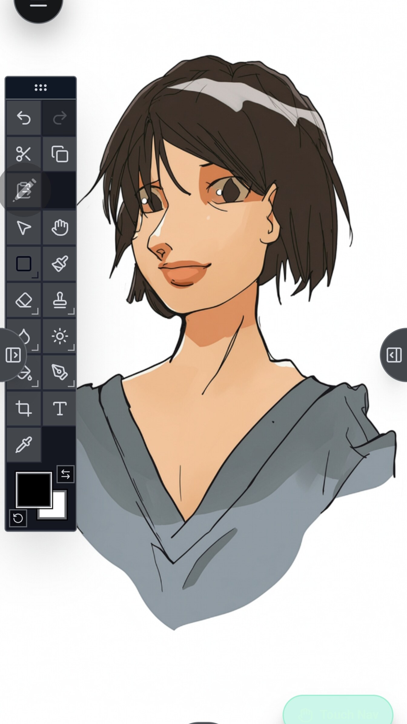 The finished AI-coloured portrait