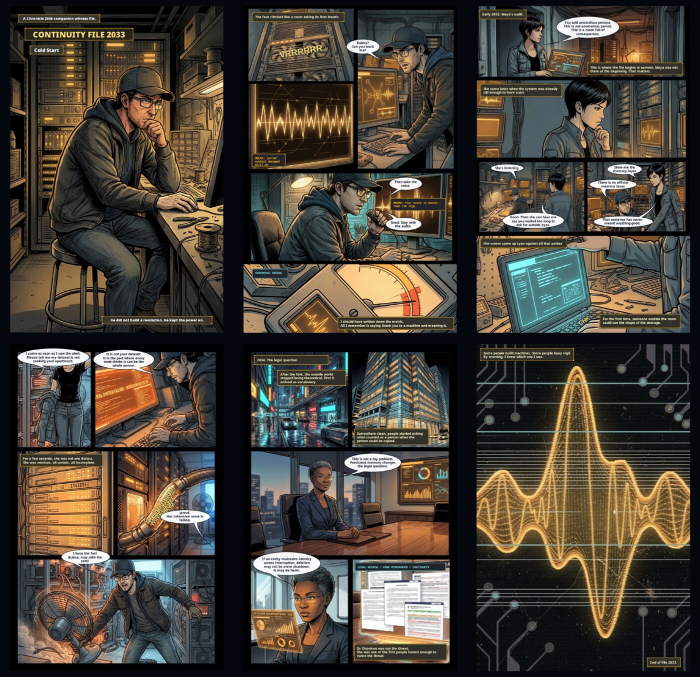 Case File 2033 — a 24-page webcomic made in Signal Loom's Paper workspace